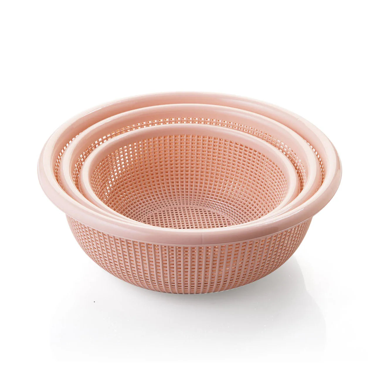 3 In 1 Round Shape Fruit Vegetable Noodles Washing Basket Drainer Plastic Home Kitchen Organizer Storage Baskets Filters Basin
