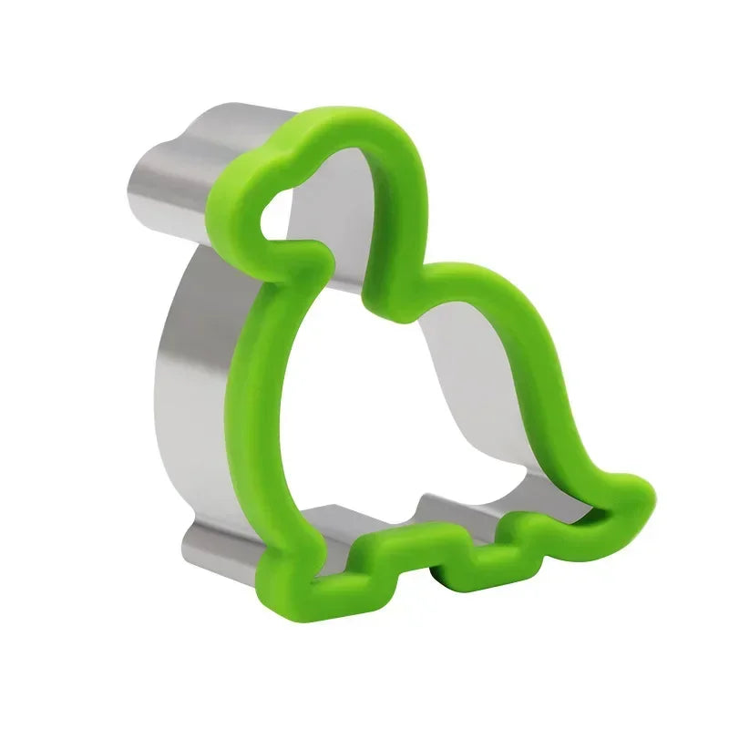 Hot Animal Dinosaur Star Heart Shape Stainless Steel Bread Mould Metal Cookie Cutters Mold Baking Sandwich Cutter Set for Kids