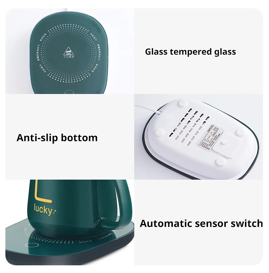1 PCS Electric Heated Coffee Mug Heating Coaster for Home Office Milk Tea Water Heating Mat Smart Thermostatic Warmer Pad