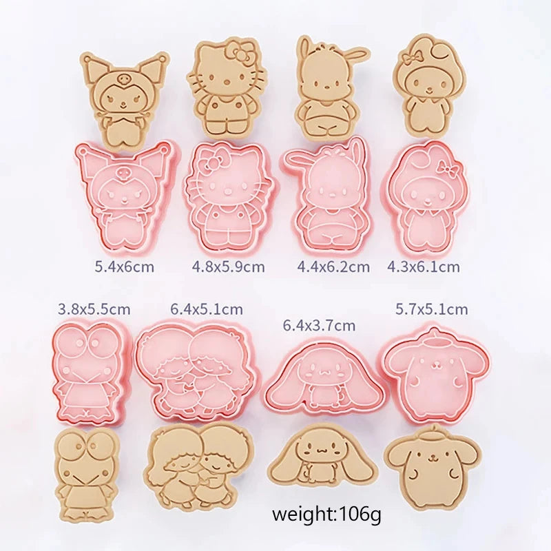 8pcs/set Cookie Cutter Stamp Cat Shape Mold Pastry for Baking Biscuits Christmas Cookie Type Cake Decor cookie cutters