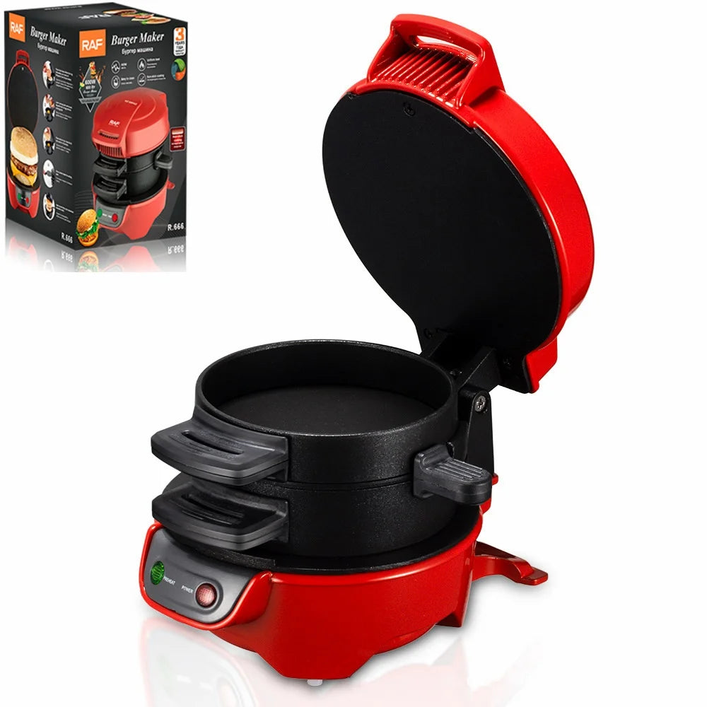 Electric Burger Sandwich Maker 600W Bread Grill Baking Toaster Bread Machine for Breakfast Home Kitchen Pancake Pan 220V EU 토스트기
