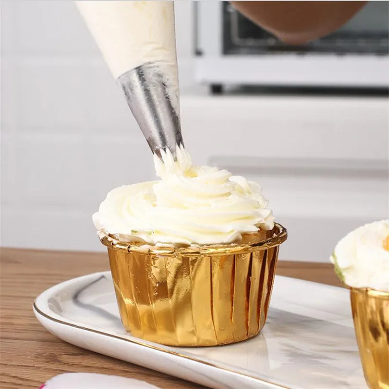10Pcs Disposable Pastry Piping Bags Cake Decoration Kitchen Icing Nozzle Food  Cup  Baking Tools For