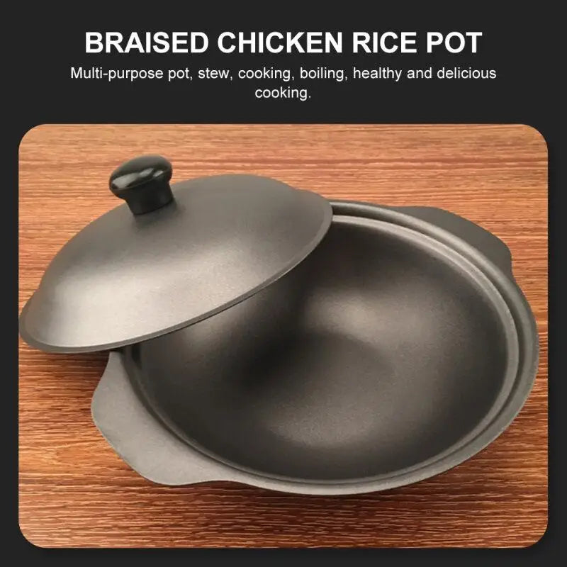 Casserole Spaghetti Noodle Containers Household Small Iron Pot Stove Cast Braised Chicken Rice Heat-resistant