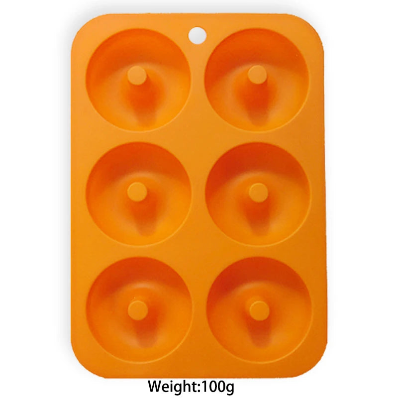 Heat Resistant Silicone Donut Mold for 6 Doughnuts Food Grade Silicone Bagels Pan for Baking Non Stick Mini Cupcake Mould