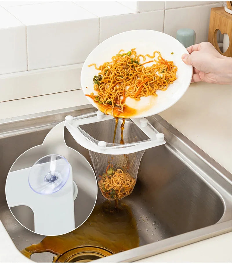 30PCS Suction Cup Sink Filter Screen Sink Organizer Kitchen Storage Bag Drain Rack Disposable Trash Bin Trash Can Garbage Cans