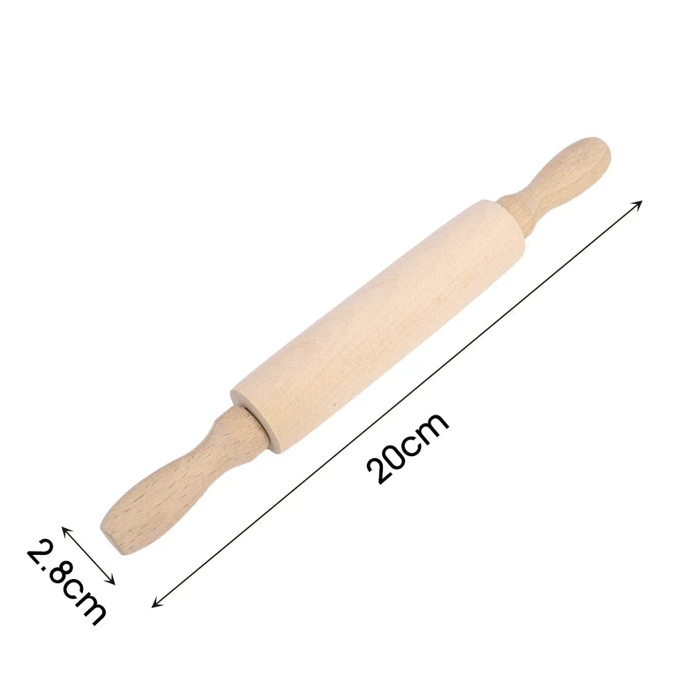 Non-Stick Rolling Pin Wooden Handle Pastry Dough Flour Roller Home Kitchen Cooking Bakery Accessories for Pasta Cookie Dough
