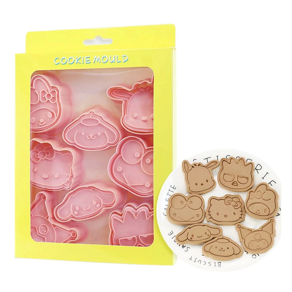 8pcs/set Cookie Cutter Stamp Cat Shape Mold Pastry for Baking Biscuits Christmas Cookie Type Cake Decor cookie cutters
