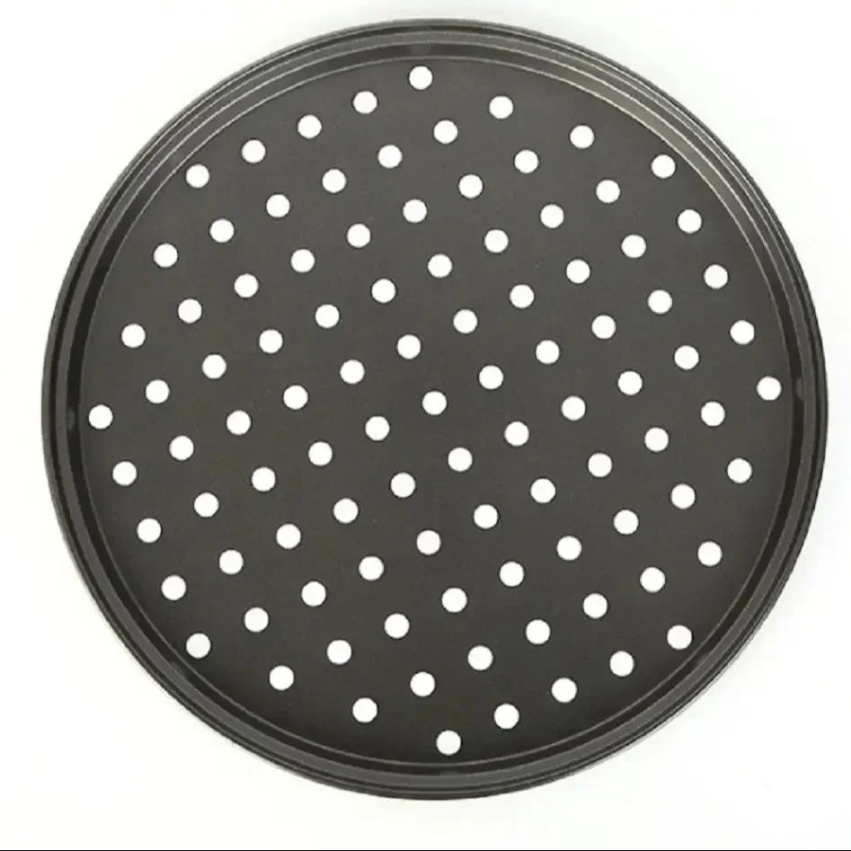 Baking Tray Carbon Steel Pizza Tray with Holes (non-stick) Baking Tray with Holes Cooking Tray Dish Rack Baking Tools