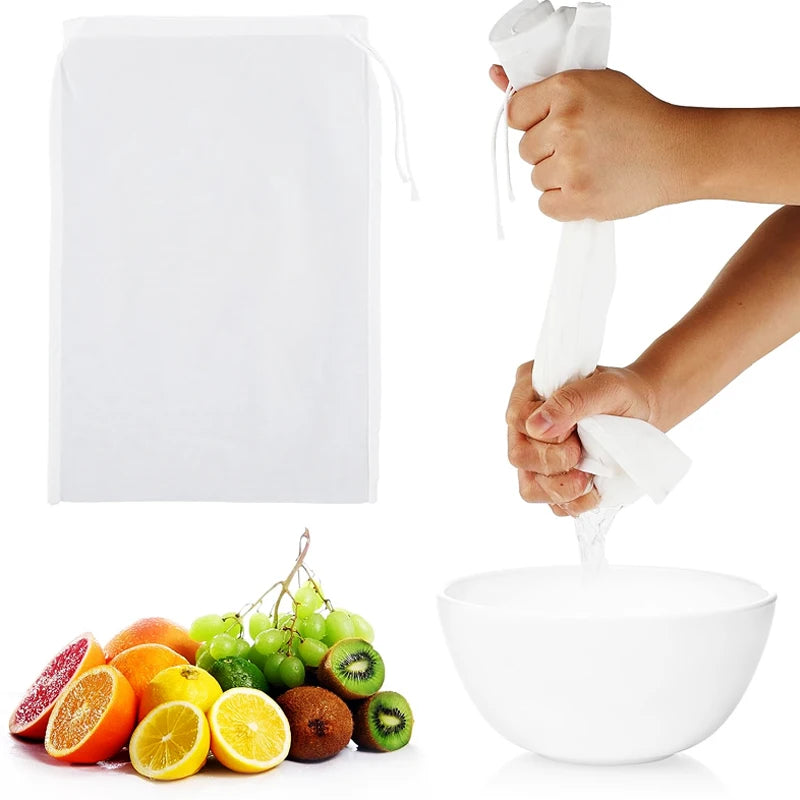 Milk Juice Filters Beer Homebrew Filter Bag for Brewing Reusable Kitchen Food Filter Bags Strainer Fine Mesh Bag Micron Reusable