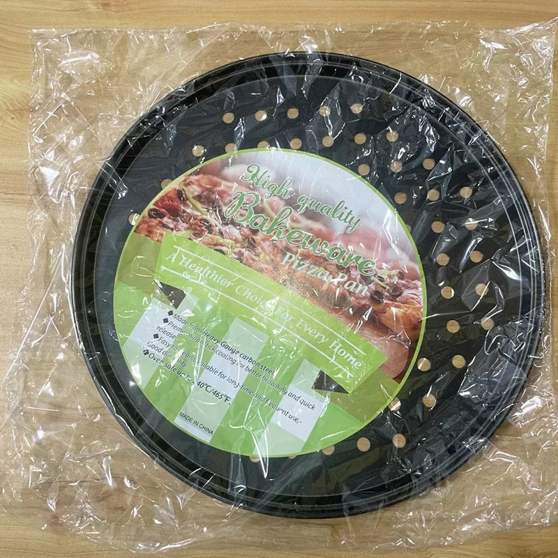 Baking Tray Carbon Steel Pizza Tray with Holes (non-stick) Baking Tray with Holes Cooking Tray Dish Rack Baking Tools