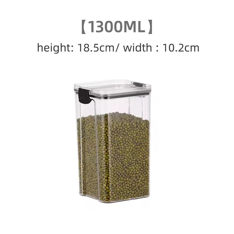 Sealed Can Kitchen Storage Box Transparent Food Can Freshness Preservation New Transparent Container Moisture Proof Storage Box