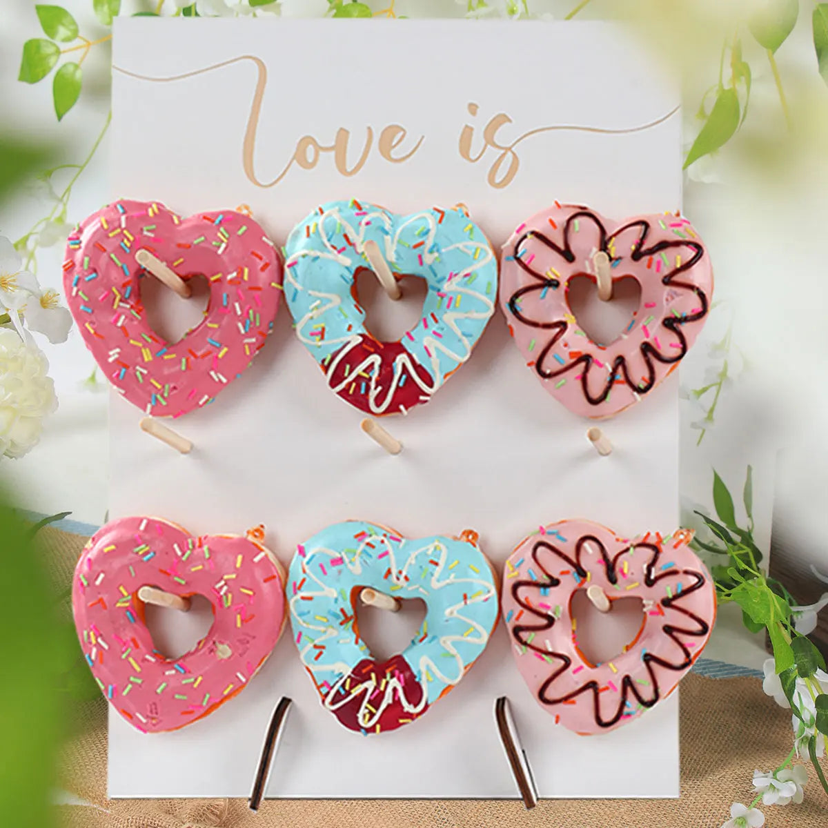 Wedding Decoration Wooden Donut Stand Wall Dessert Doughnut Table Holder Wedding Mariage Supplies Kid Birthday Party Baby Shower