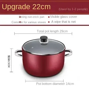 Soup Pot Non-stick  Thick Soup Stew Pot Cook Noodles Hot Milk Porridge  Gas Cooker Universal Induction Pot Instant