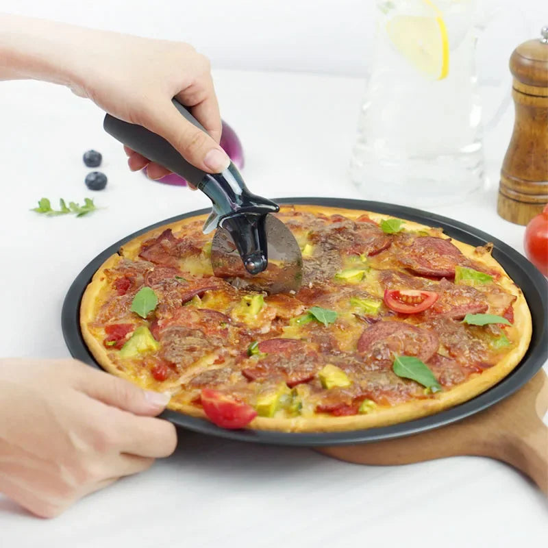 Baking Tray Carbon Steel Pizza Tray with Holes (non-stick) Baking Tray with Holes Cooking Tray Dish Rack Baking Tools