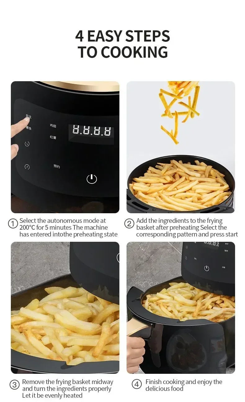 US standard 110V touch air fryer Japanese national smart electric oven multi-function all-in-one large capacity