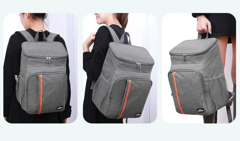 18L Portable Thermal Lunch Bag Food Box Durable Waterproof Cooler Ice Insulated Case BBQ Camping Oxford Dinner Backpacks Icebox
