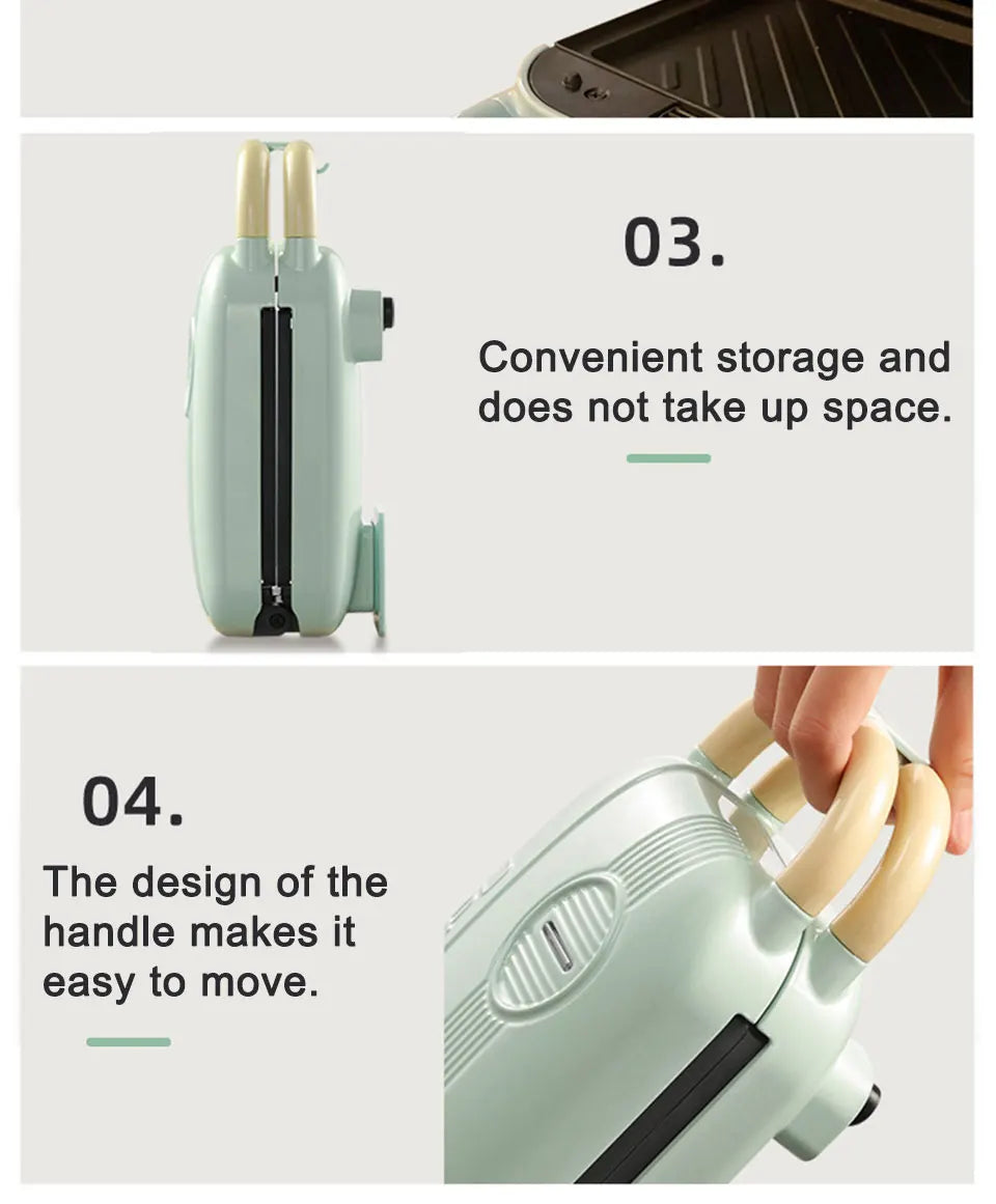 Mini Sandwich Machine Breakfast Maker Multi Cookers Toasters Electric Ovens Hot Plates Bread Pancake Waffle Donuts