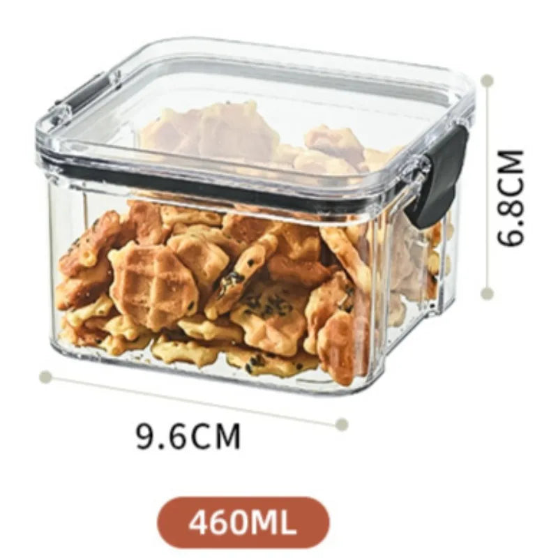 Kitchen Multigrain Snack Sealed Storage Box Dried Fruit Dried Goods Jar Drawer Storage Container Moisture Proof Box Plastic