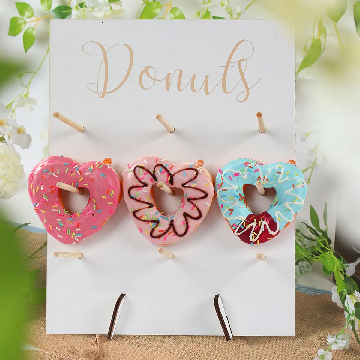 Wedding Decoration Wooden Donut Stand Wall Dessert Doughnut Table Holder Wedding Mariage Supplies Kid Birthday Party Baby Shower