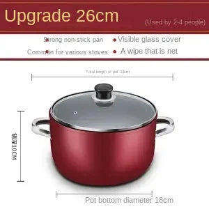 Soup Pot Non-stick  Thick Soup Stew Pot Cook Noodles Hot Milk Porridge  Gas Cooker Universal Induction Pot Instant