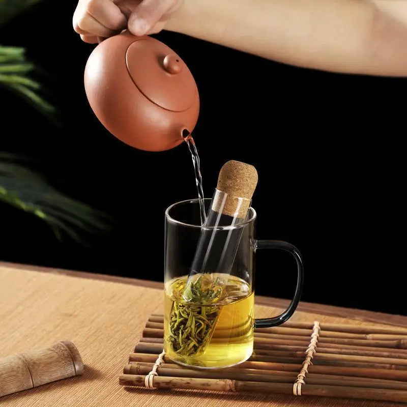 Glass Tea Infuser Glass Design Tea Strainer for Mug Fancy Filter Puer Herb Tea Tools Accessories