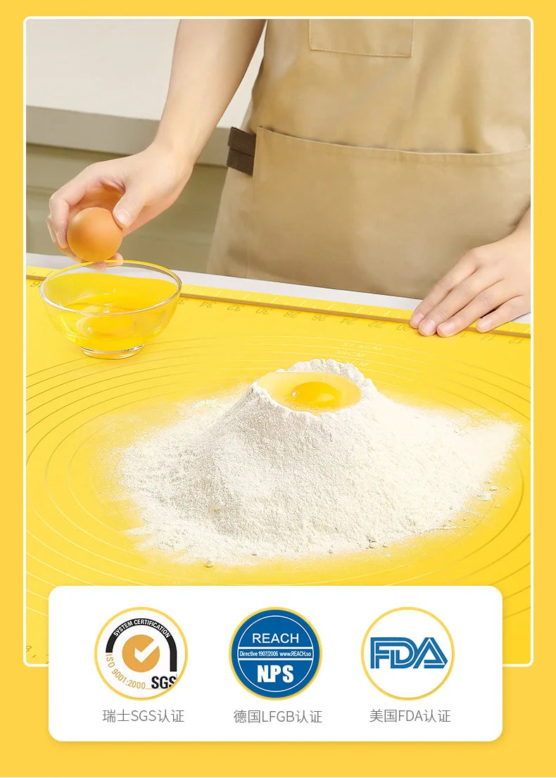 Oversize Thickened Food Grade Silicone Mat Roll Pastry and Bakery Accessories Cake Dough Rolling Mat Board Kitchen Baking Tools