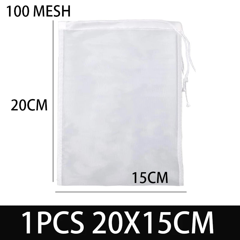 Milk Juice Filters Beer Homebrew Filter Bag for Brewing Reusable Kitchen Food Filter Bags Strainer Fine Mesh Bag Micron Reusable