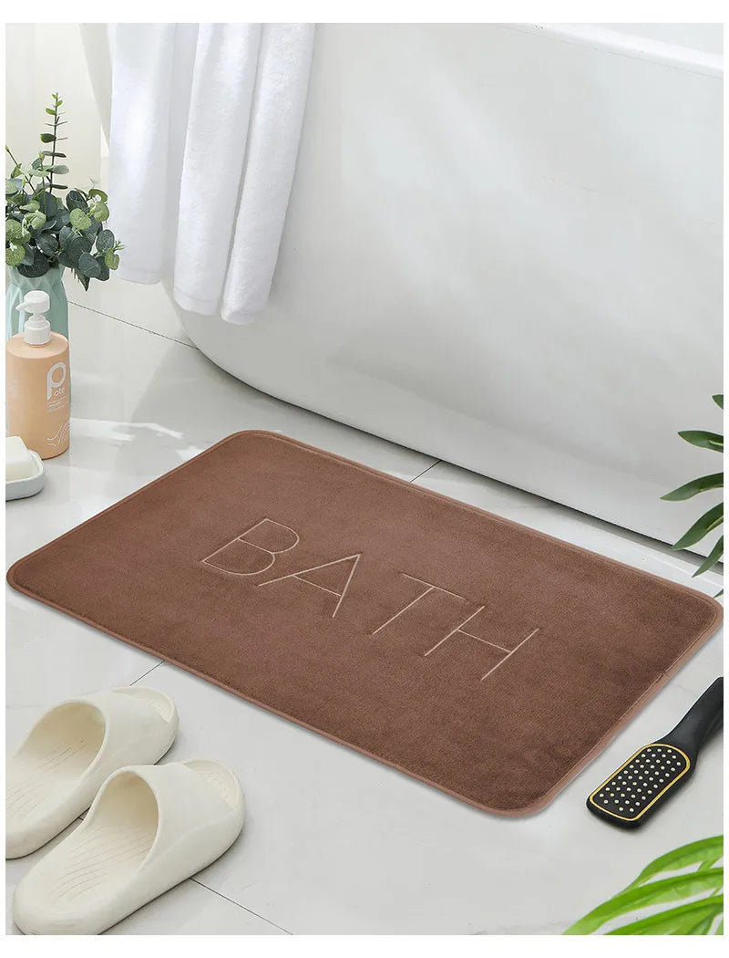 Floor Mat,bathroom Absorbent Non Slip Mat,bathroom Door Mat,bedroom Carpet,bathroom Decoration,kitchen Area Carpet,laundry Room