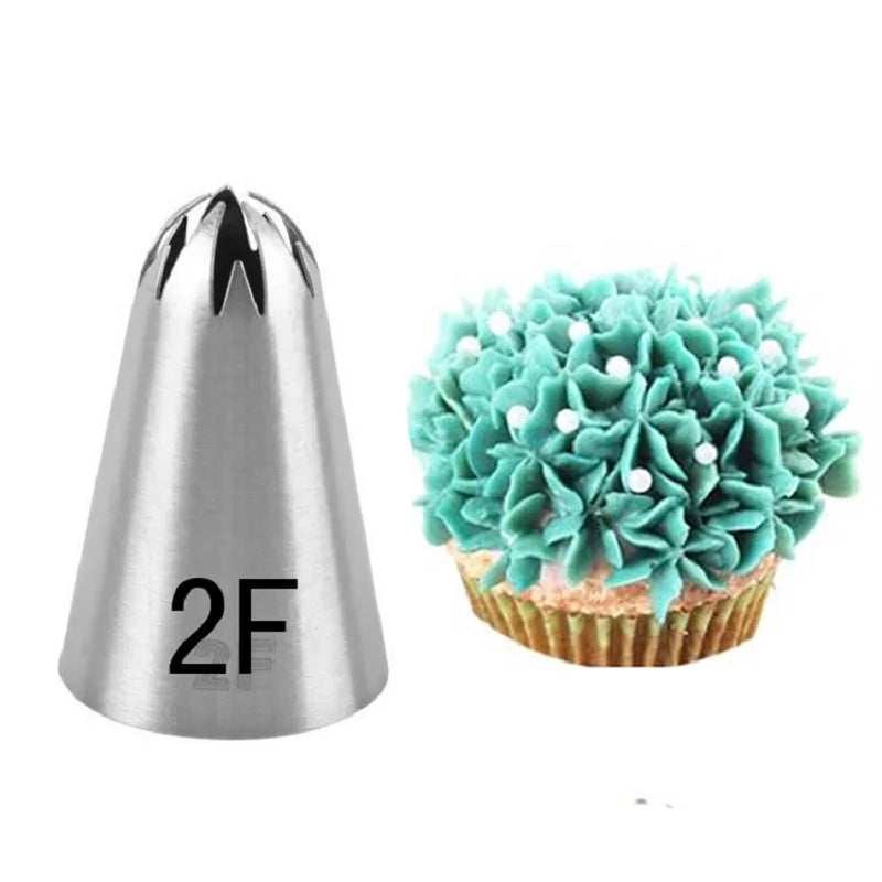 5pcs/set Metal Cake Cream Decoration Tips Set Pastry Tools Stainless Steel Piping Icing Nozzle Cupcake Head Dessert Decorators