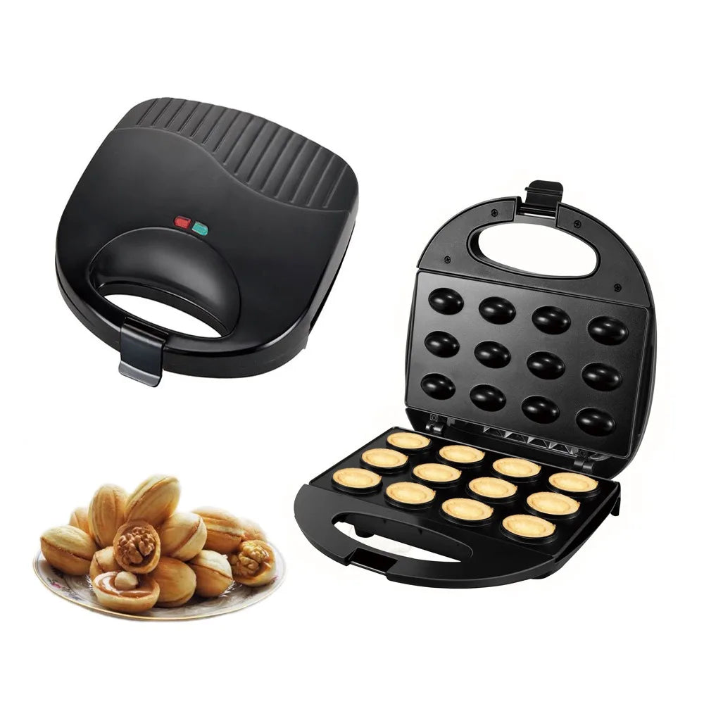Mini Electric Walnut Cake Maker Automatic Nut Waffle Bread Machine Sandwich Iron Toaster Baking Breakfast Pan Oven EU plug