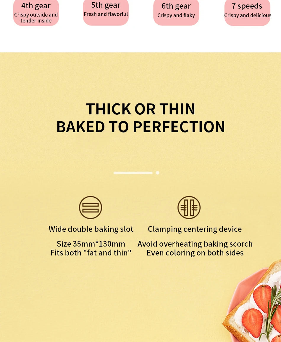 Toaster Household small toaster oven heating breakfast machine Sandwich maker Midea Trickster RP2L18W1A toaster Bread machine