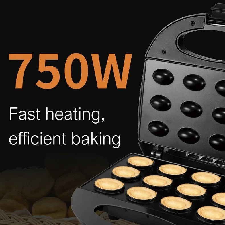 Mini Electric Walnut Cake Maker Automatic Nut Waffle Bread Machine Sandwich Iron Toaster Baking Breakfast Pan Oven EU plug