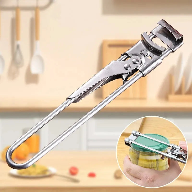 New Non-slip Stainless Steel Can Opener Adjustable Bottle Opener