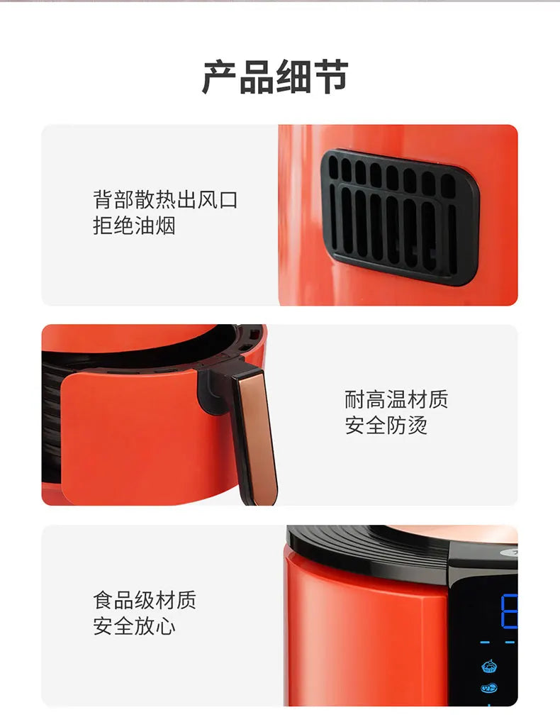 Europe Air Fryer Digital Electric Kit Oven Cooking Touchscreen Small Air Fryer Kitchen Thermomet Deep Fritadeira Cookware Parts