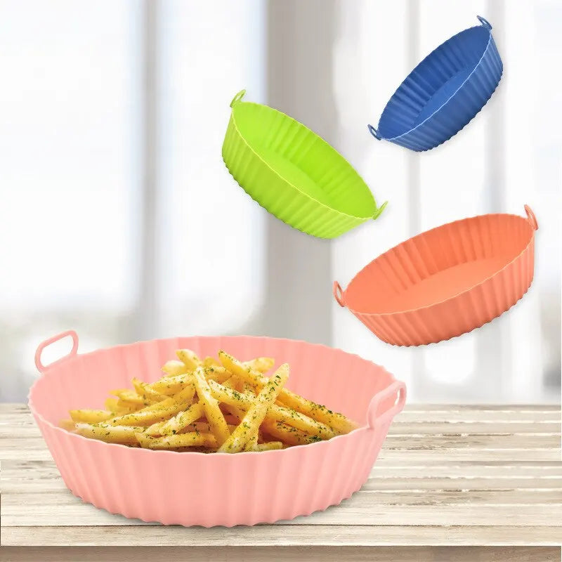 Oven Baking Pan Fried Chicken Basket Mat Air Frying Pan Silica Gel Pan Baking Pan Kitchen Accessories Easy To Clean