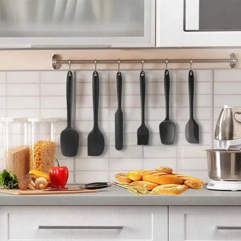 7 Piece Silicone Spatula Set Non-Stick Heat-Resistant Spatulas Turner for Cooking Baking Mixing Baking Tools
