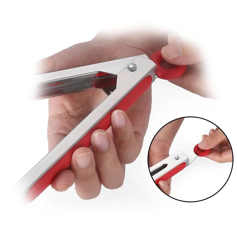 9-inch food tongs Stainless steel tongs Silicone non-stick cooking clips Outdoor  Barbecue salad bread tools Kitchen accessories