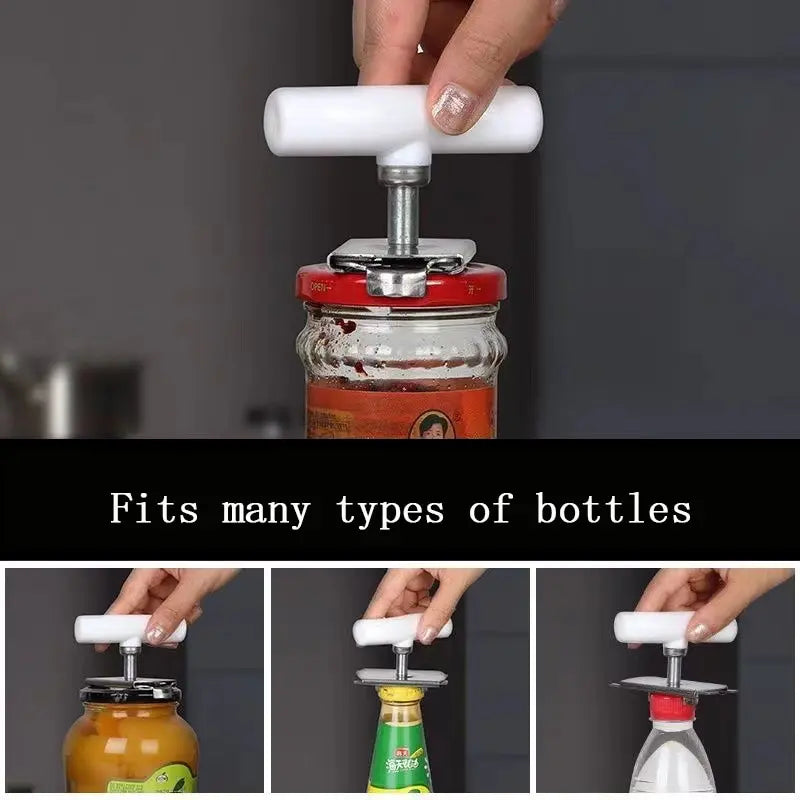 Home Stainless Steel Quick Bottle Opener Adjustable Can Opener Glasses Jar Lid Opener Kitchen Gadgets