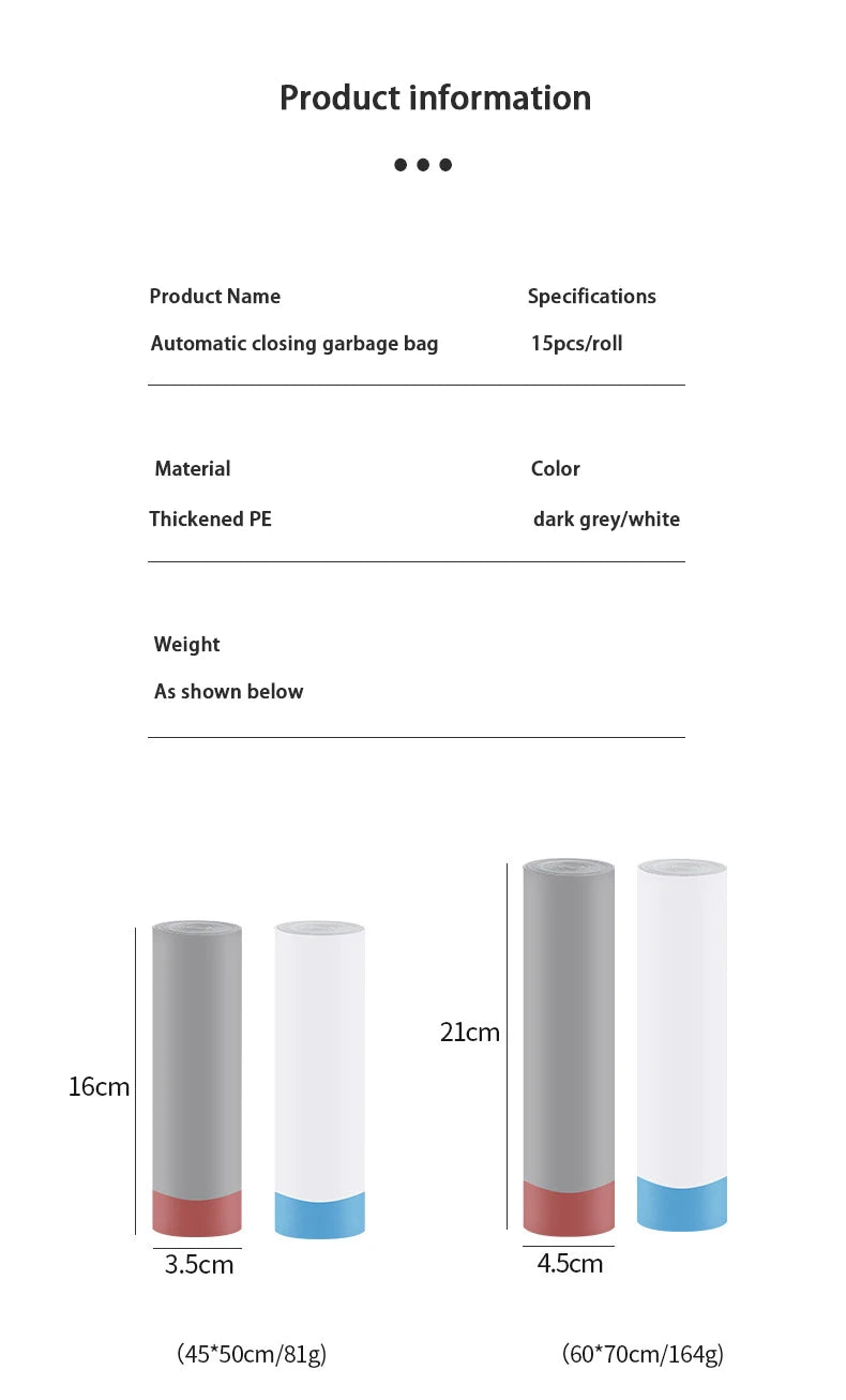 Nymph Large Drawstring Closing Garbage Bags Household Portable Disposable Garbage Storage Supplies Kitchen Thickening Trash Bags