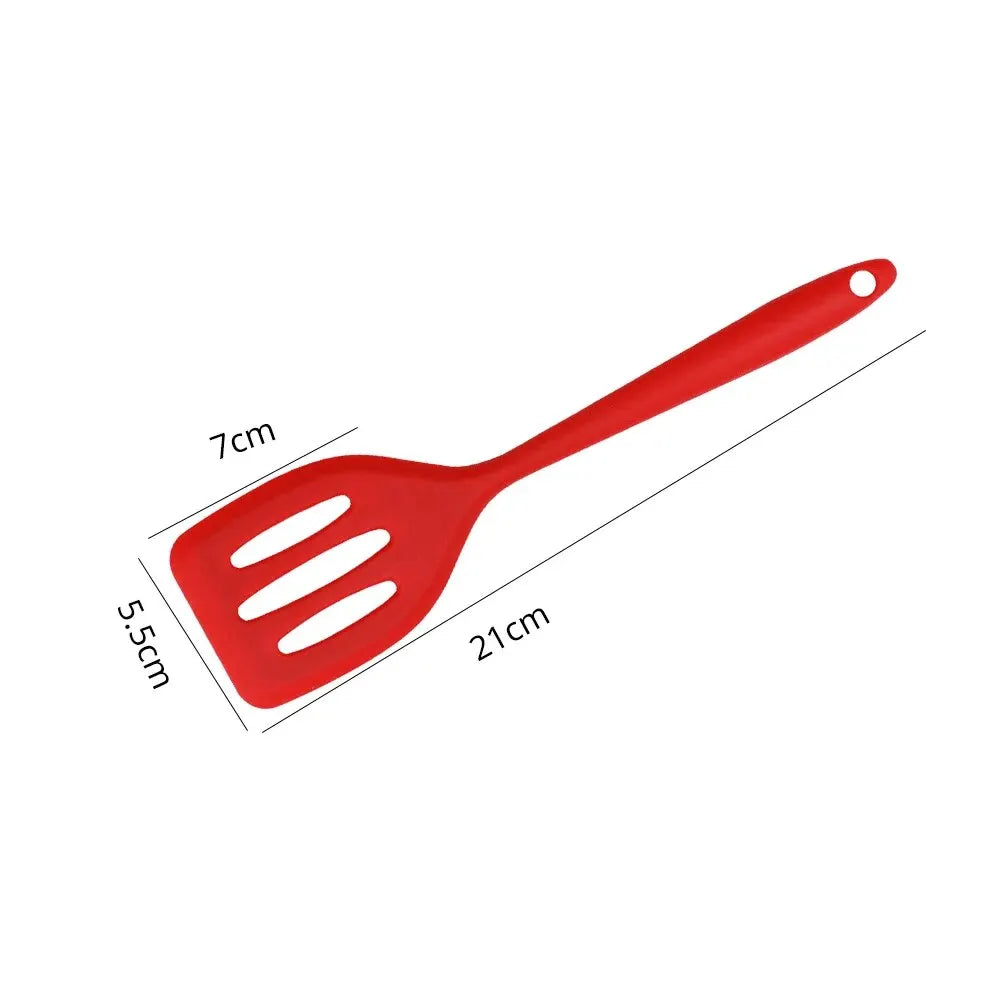Small Silicone Dpatula Heat-resistant and Non Stick Pan Frying Spatula Flat Bottom Pan Spatula Kitchen Tool