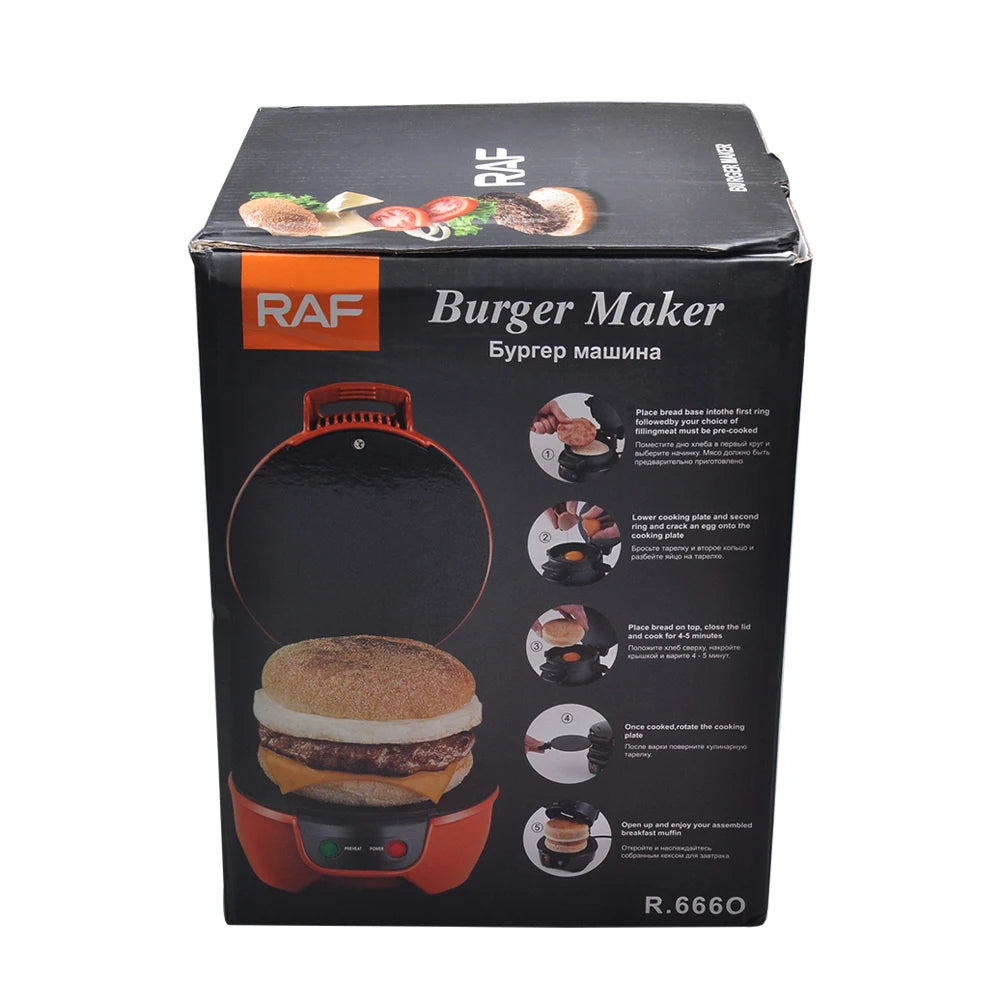 Electric Burger Sandwich Maker 600W Bread Grill Baking Toaster Bread Machine for Breakfast Home Kitchen Pancake Pan 220V EU 토스트기