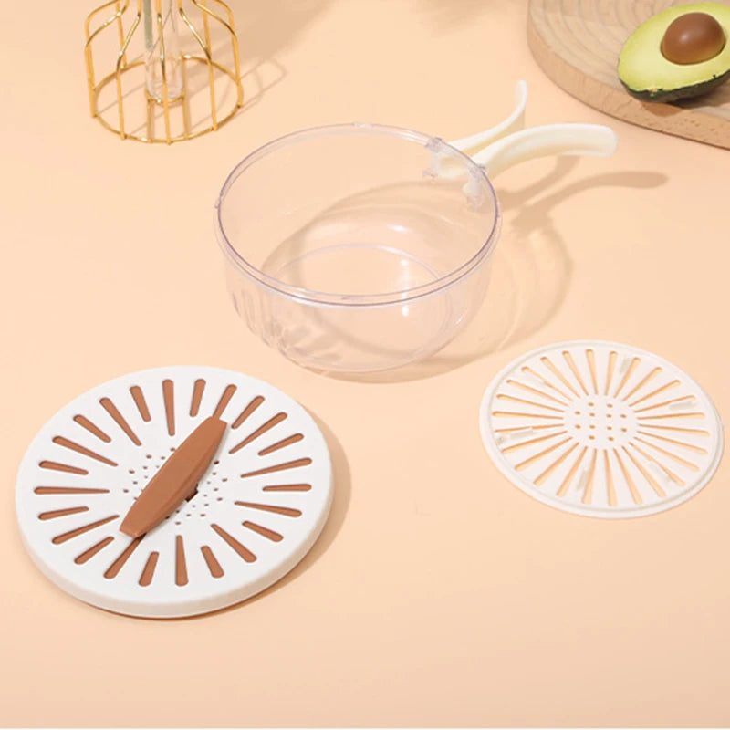 Fruit Washing Basket with Folding Handle Multifunction Vegetable Draining Bowl Plastic Kitchen Colander Home Fridge Seal Crisper