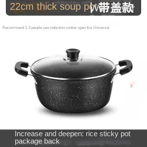 Soup Pot Non-stick  Thick Soup Stew Pot Cook Noodles Hot Milk Porridge  Gas Cooker Universal Induction Pot Instant