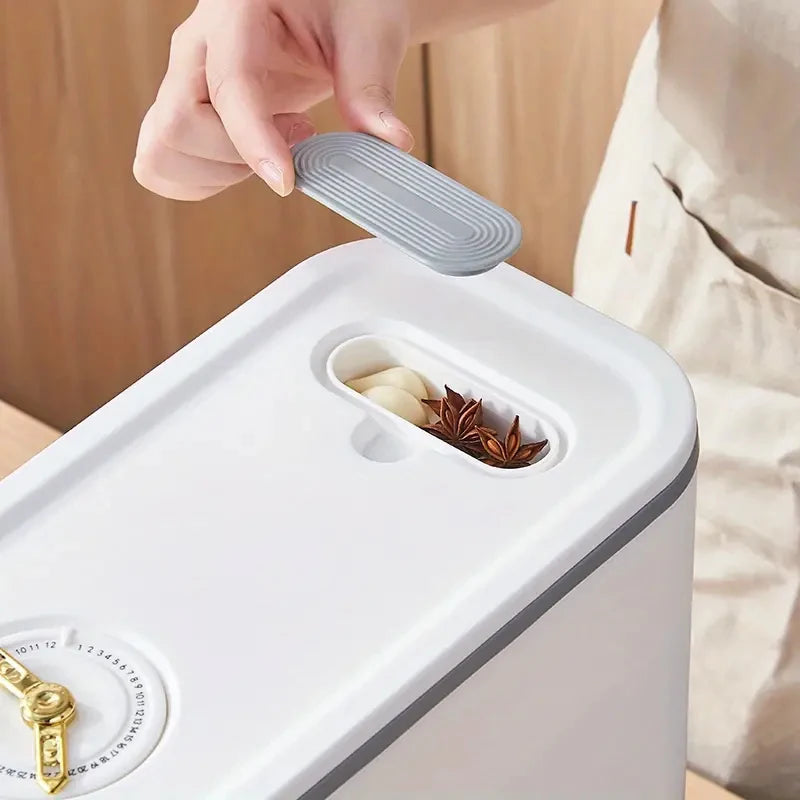 Large Capacity Airtight Rice Grain Storage Container Moisture-Proof, Insect-Resistant Kitchen Organizer For Rice, Flour, Beans
