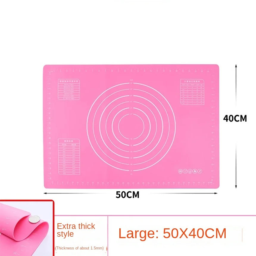 Rolling Mat Kneading Mat Thickened Silicone Pizza Dough Mat Household Panel Baking Tools