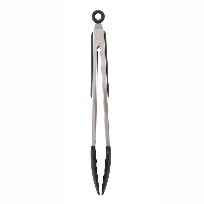 1PC 7/9/12inch Silicone Kitchen Bbq Stainless Steel Silicone Kitchen Bbq Steak Bbq Bread Food Clip