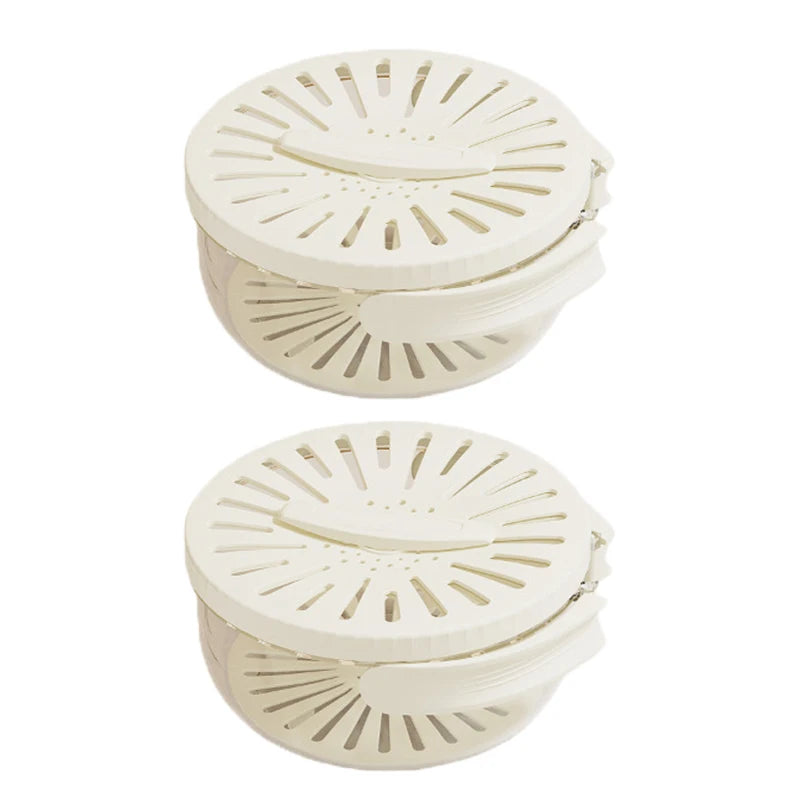 Fruit Washing Basket with Folding Handle Multifunction Vegetable Draining Bowl Plastic Kitchen Colander Home Fridge Seal Crisper