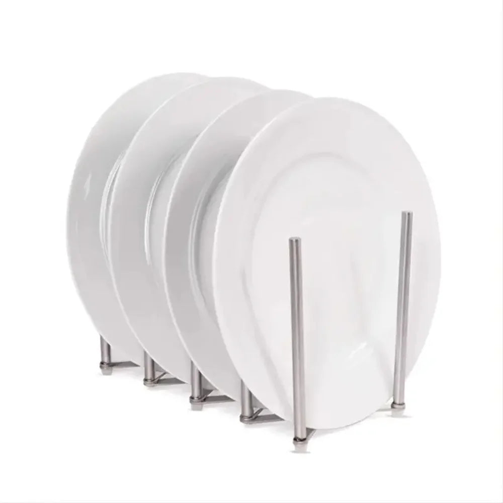 1PC Kitchen Storage Tray Extended Stainless Steel Pot Lid Folding Telescopic Integrated Molding Plate Holder