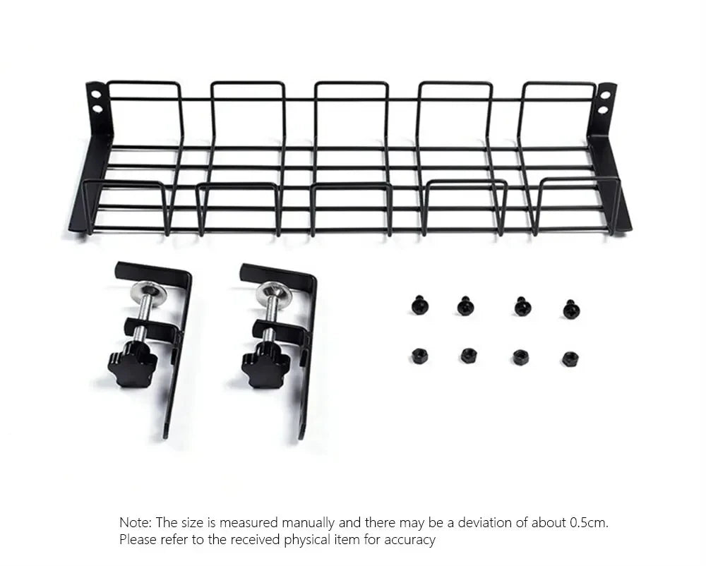Undertable Storage Rack Metal Cable Tray Computer Desk Wire Organizer without Perforated Kitchen Storage Accessories