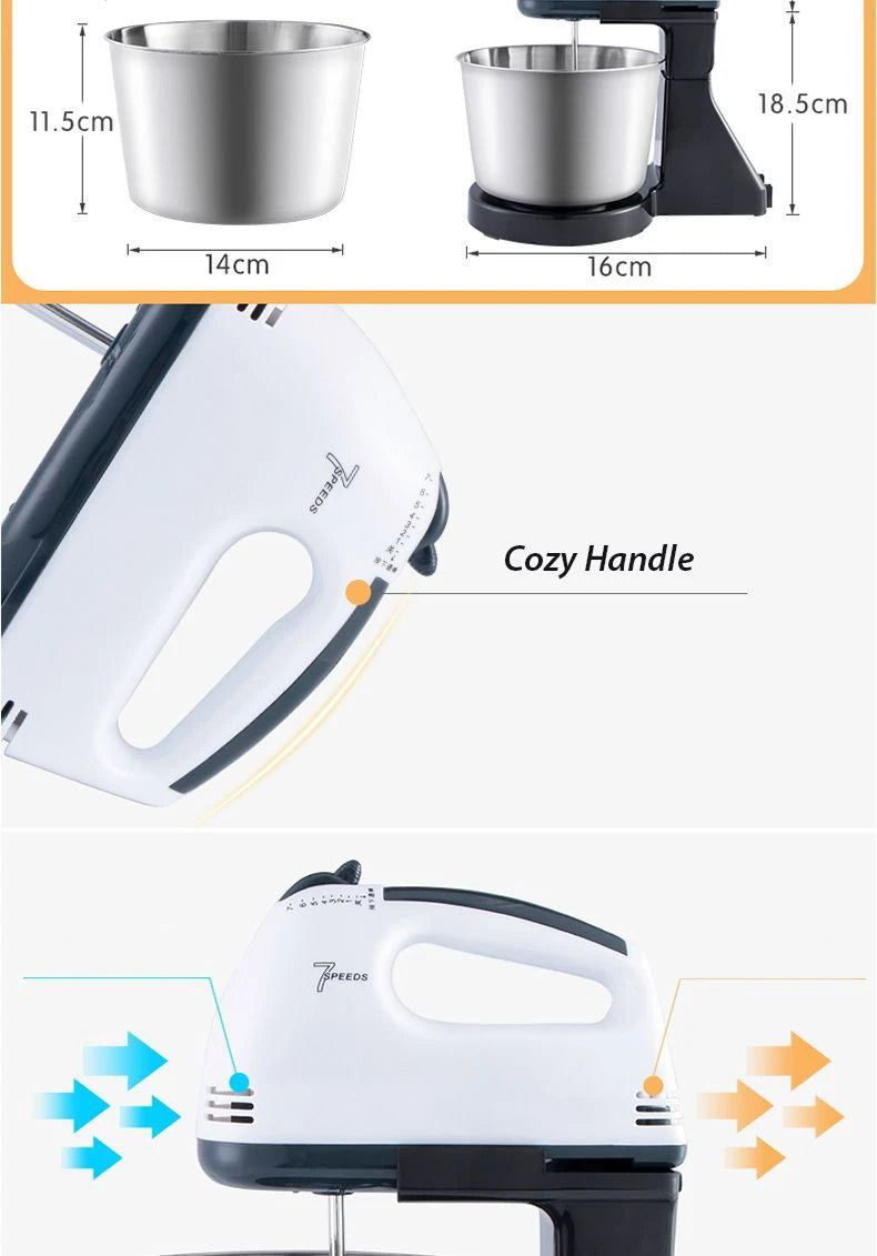 Kitchen Stand Food Mixers Kitchen Electric Food Blender Desktop Egg Whisk Cream Cake Dough Kneader Milk Frother Food Processor